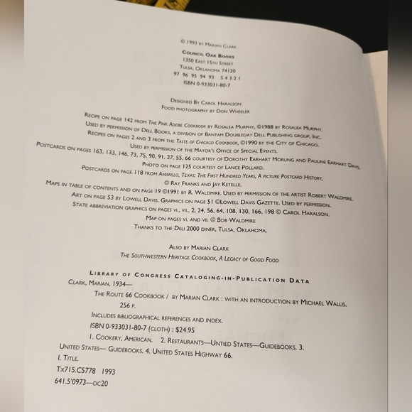 The Route 66 Cookbook By Marian Clark Hardcover Book - Picture 4 of 8